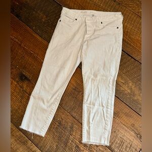 KUT White Straight-Leg Jeans Sz 10